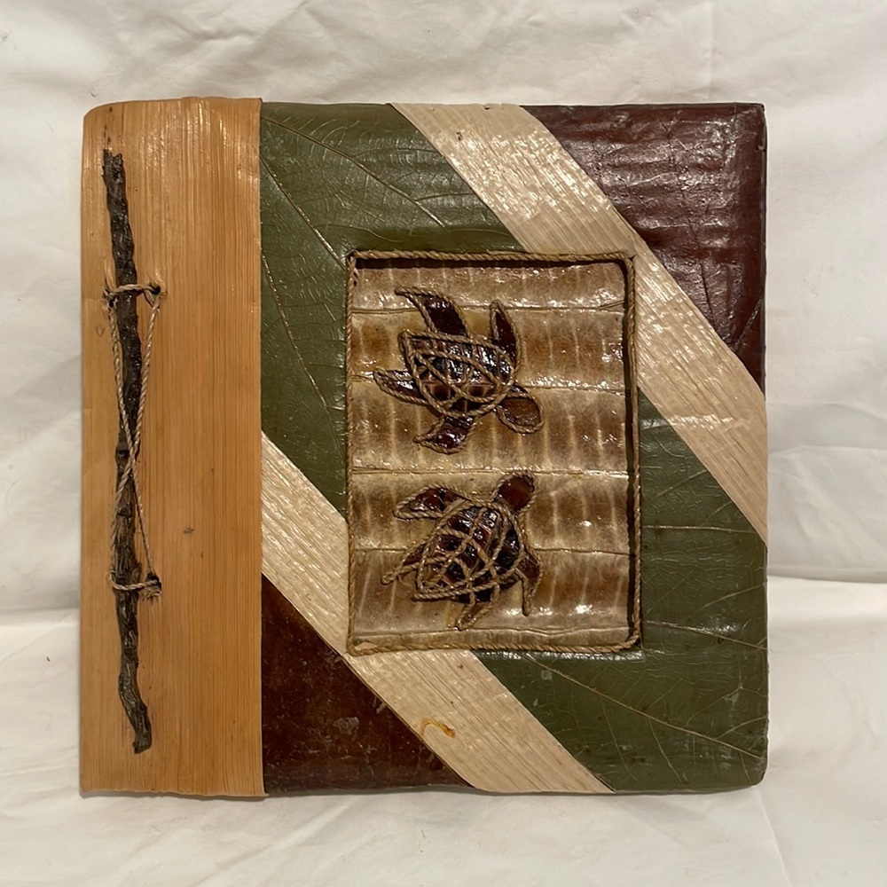 Handwoven Leaf Sea Turtle Photo Album